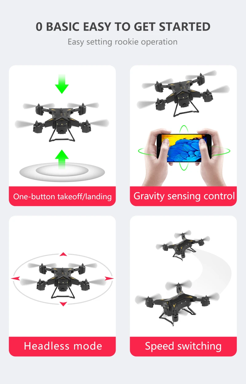 KY601G Drone, 0 basic easy to get started setting rookie operation one-button