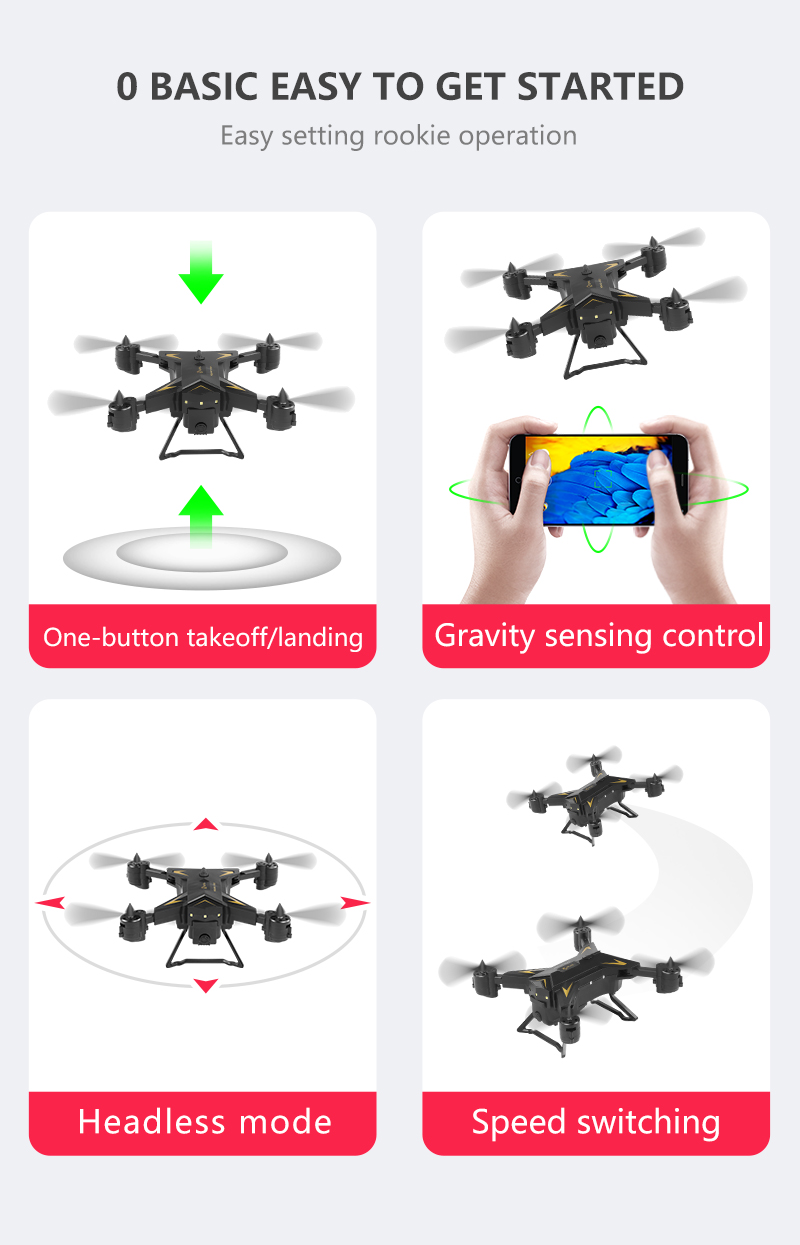 KY601G Drone, 0 basic easy to get started setting rookie operation one-button