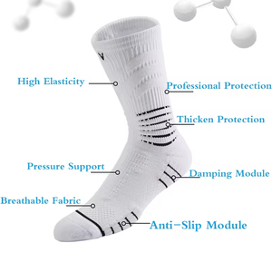 High Quality Custom Thick Quick Dry <b>Compress</b> Knitted Sport Fitness <b>Socks</b> Men Anti-Slip Striped Pattern Autumn Season Wholesale - Product Image 4