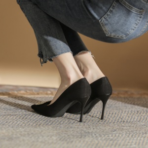Chaussures à talons hauts en cuir pour femmes, design à bout pointu, sexy et respirantes, adaptées à diverses occasions, sandales à talons hauts - Product Image 4