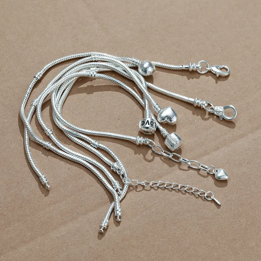 New Arrival Snake Chain Bracelet 2.8mm Diy Accessories Jewelry Making Silver Bracelet Accessories