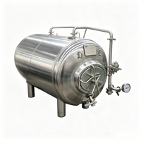 Réservoir horizontal Brite Tank 15BBL empilable multicouche en acier inoxydable 304 pour équipement brasserie, prêt pour le CIP