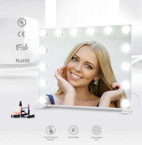 Bulb Style <strong>Mirror</strong> Led Touch Screen Makeup Vanity Make <strong>up</strong> Bulb <strong>Mirror</strong> With 15 <strong>Light</strong> Bulbs - Product Image 3