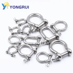 Top Quality Stainless Steel M4-M38 Screw Pin Industrial Bow D Ring Shackle