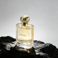 Flacon de parfum carré de luxe 30 ml, flacon de parfum en verre à fond épais 50 ml, flacon de parfum vide en verre avec bouchon