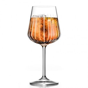 Ensemble de 6 verres à cocktail Calice Spritz classiques et intemporels, à paroi côtelée, fabriqués en Italie, capacité de 51 cl - Product Image 1