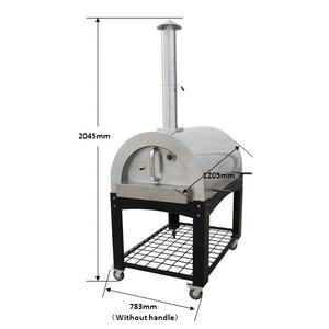 Four à pizza extérieur au <span class=keywords><strong>bois</strong></span> <span class=keywords><strong>40L</strong></span> en acier inoxydable avec minuterie mécanique, idéal pour la maison, le jardin et les fêtes - Product Image 1