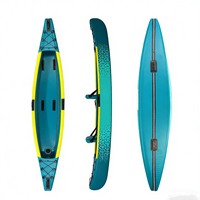 Kayak gonflable léger et écologique pour 2 personnes, avec structure pliable en Drop Stitch, plus de 4 m de long, garantie 1 an, pour le plaisir aquatique