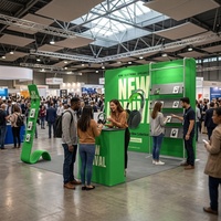 Stand d'exposition en aluminium sur mesure 10x10 pieds, conception sans outils, stand d'exposition pour salon professionnel
