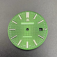 Pièces de modification de montre, cadran lumineux vert de 31.8MM, compatible avec le boîtier octogonal de 41MM pour mouvement NH35
