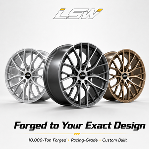 ล้อฟอร์จ LS8164 ขนาด 18 19 20 นิ้ว 5x112 5x120 สีดำเงา ขอบลายตาข่าย สำหรับ BMW Porsche - Product Image 5