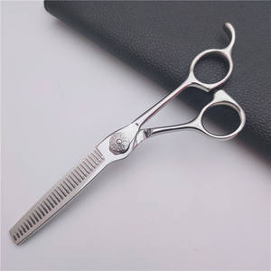 Ciseaux de coiffure personnalisables, ciseaux à effiler 30 dents, ciseaux plats pour droitiers, acier inoxydable SUS440C - Product Image 1