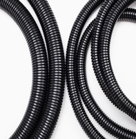 Tuyau ondulé en PP ignifuge OD 7 10 20 mm, résistant aux hautes températures, tube de protection de câbles, conduit de ventilation