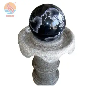 Bola flotante de agua de piedra directa de fábrica, Bola de fuente de granito, fuente de esfera de granito
