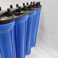 Système de filtration d'eau pour toute la maison en 4 étapes, 20 pouces, avec boîtier de cartouche filtrante Big Blue de 20 pouces pour purificateur d'eau potable