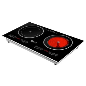 Cuisinière électrique à brûleur unique en acier inoxydable 3000W, commande tactile, classe d'efficacité énergétique, chauffage rapide, cuisson à la vapeur, verre trempé - Product Image 1