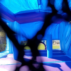 Château moderne de maison de rebond d'arrière-cour <span class=keywords><strong>grand</strong></span> <span class=keywords><strong>palais</strong></span> de glace gonflable maisons de rebond château sautant avec toboggan aquatique à vendre - Product Image 5