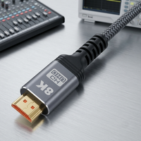   Câble 2.1 8K 60Hz Ultra Haute Vitesse 48 Gbps, 2 m, plaqué or, pour TV, moniteur, jeux, PS5, Xbox, écran