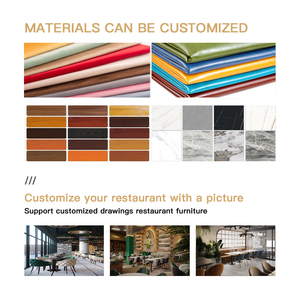 Juego de Mesa y Sillas de Madera Maciza para Restaurante, Diseño Moderno, Asientos de Cabina para Uso Comercial en Cafeterías y Restaurantes, Venta al Por Mayor de Fábrica - Product Image 6