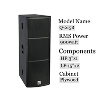 Équipement sonore de scène, grande puissance, double haut-parleur de 15 pouces, karaoké 900W RMS 3600W PEAK, système PA, DJ, événement en plein air, haut-parleurs pleine gamme
