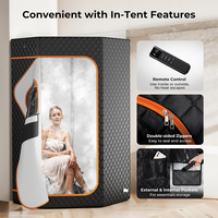Tienda de Sauna de Vapor Portátil Plegable OEM a Medida, para Spa Doméstico de Cuerpo Completo, Terapia de Luz Roja e Infrarrojo Lejano, Sala de Sauna Personal Interior