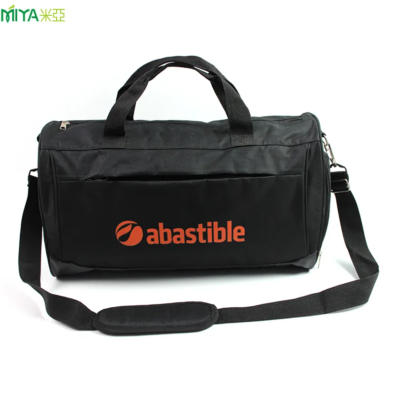 Best selling fashion polyester gym sport travel duffle bag with shoe pocket