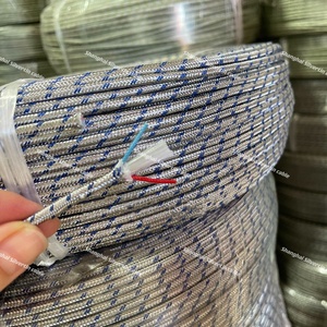 Fil de thermocouple de type K <span class=keywords><strong>Double</strong></span> isolation en fibre de verre <span class=keywords><strong>plat</strong></span> avec câble thermocouple global en tresse d'acier inoxydable - Product Image 4