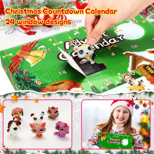 Calendrier de l'Avent de Noël 24 pièces, figurines anime, boîte mystère, ornement de compte à rebours, cadeau pour enfants - Product Image 2