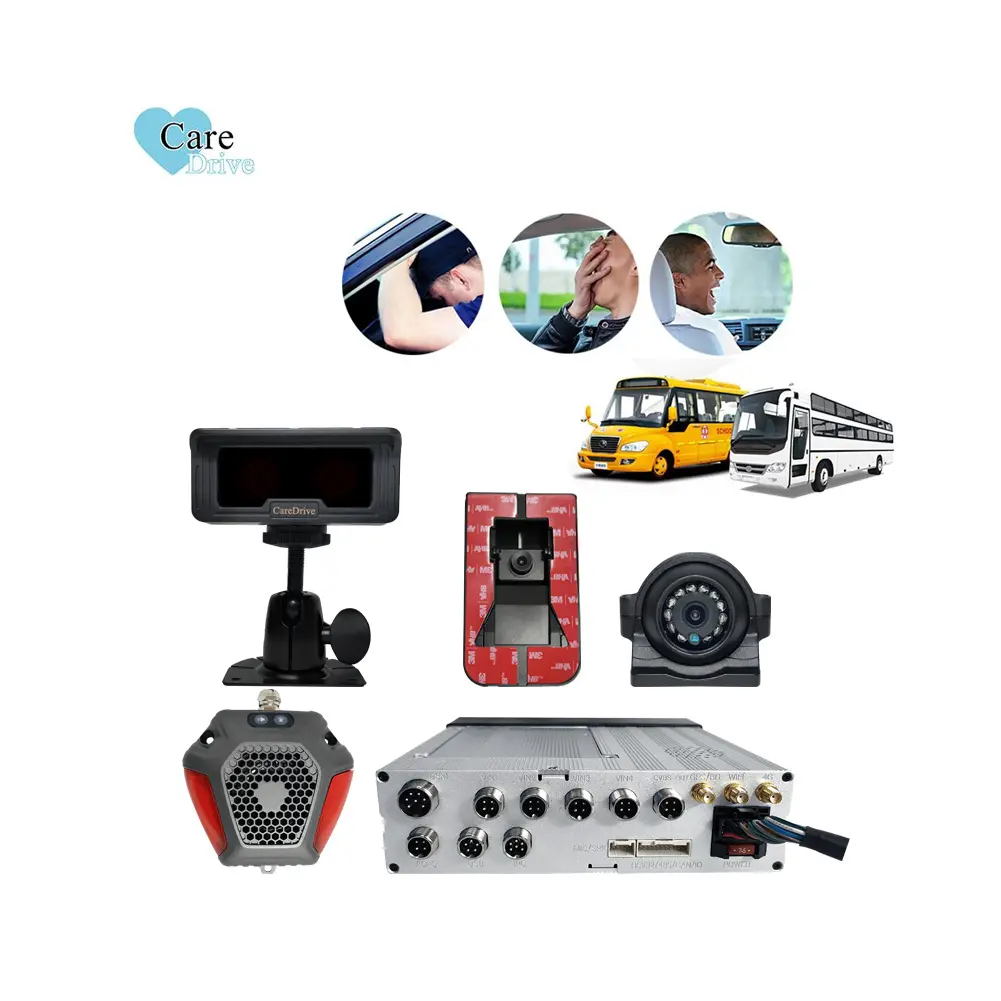 CarDrive 4 in 1 fleet platform management voice warning alarm fatigue monitoring blind spot detection anti collision system