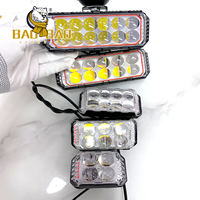 Feux auxiliaires LED BAOBAO 4 6 8 10 12 lentilles en aluminium avec puce 3570, blanc et jaune, pour moto et vélo