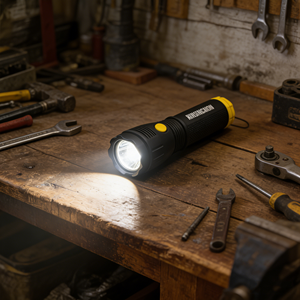 ไฟฉาย LED ABS ขนาดกลาง กำลังสูง สำหรับการผจญภัยกลางแจ้ง ทนทาน กันน้ำ ชาร์จซ้ำได้ ใช้งานได้นาน 100-1000 - Product Image 1