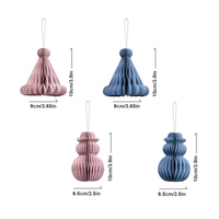 Ornements de Noël en papier nid d'abeille 3D, décorations suspendues pour sapin de Noël, boules de Noël nordiques, décoration festive pour la maison, le magasin, le plafond