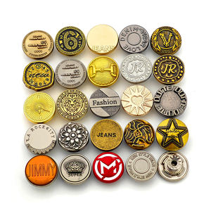 KUNSHUO Custom Classic Vintage Logo Denim Jeans <b>Button</b> Factory Zinc Alloy Zamac Metal Square Pattern Custom <b>Buttons</b> for Jeans - Product Image 4