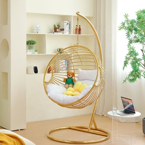 Mobilier <span class=keywords><strong>de</strong></span> loisirs en acier inoxydable, chaise pivotante suspendue <span class=keywords><strong>de</strong></span> jardin, Patio extérieur, chaise pivotante pour hôtel, chaise oeuf en métal - Product Image 3