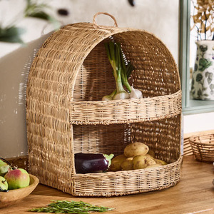 Wicker Kitchen Storage Rack Multi Layer Desktop <b>Vegetable</b> Fruit Basket Bobai Rectangle <b>Standing</b> Type MY4051 - Product Image 2