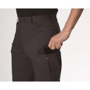 Pantalon cargo décontracté en toile brodée pour femme Burtle, noir 9092-35-S, séchage rapide, 3,8 étoiles sur 5 - Product Image 6