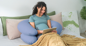 Almohada de Maternidad en Forma de C, Color Azul Brillante, de 58 Pulgadas, para Mujeres Embarazadas, con Funda Extraíble - Product Image 2