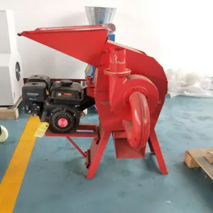 2024R Used Gasoline Engine Wood Hammer Mill And Crusher Machine With Remote Control CE Certified For Home Use Farms Reta