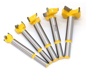 Lot de 5 guides de perçage pour charnières, foret Forstner de 20 mm, pour perçage de trous de porte dissimulée de type coupelle, en carbure, pour maçonnerie, avec <span class=keywords><strong>mandrin</strong></span> hexagonal <span class=keywords><strong>SDS</strong></span> - Product Image 2