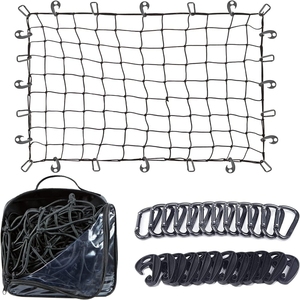 Red de carga para SUV, bolsa de almacenamiento de red elástica cuadrada de malla para trabajo pesado, capacidad para cargas pequeñas y grandes para maletero, portaequipajes - Product Image 1