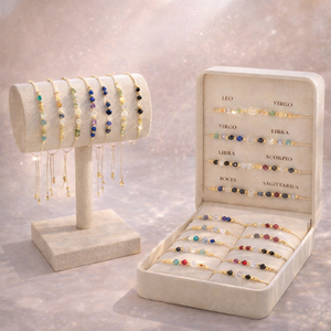 <span class=keywords><strong>Bracelet</strong></span> en pierre naturelle signe du zodiaque, perles de cristal de guérison, constellation, macramé, amitié, cadeau d'anniversaire pour <span class=keywords><strong>femme</strong></span> - Product Image 1