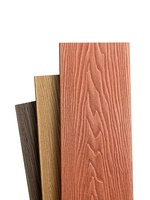 Plancher extérieur en composite bois-plastique anti-UV 3D, nouveau design, terrasse en WPC avec grain de bois en relief 3D