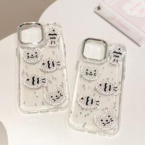 เคสโทรศัพท์ TPU ซิลิโคนกลิตเตอร์น่ารักผู้หญิงผู้หญิงสำหรับ Google Pixel 3A 4A <span class=keywords><strong>PIXEL4</strong></span> 5A 5ใสรูปปลาแมวปลาและเพชรเคสโทรศัพท์แบบใส - Product Image 4