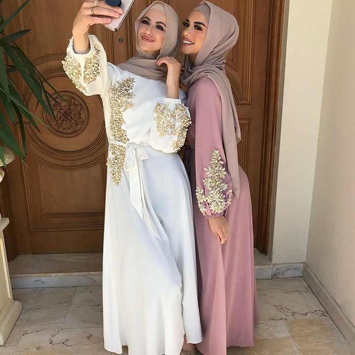 イスラム教徒のアバヤドレスヒジャブファッションマキシドレス  