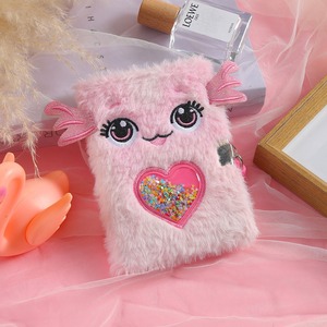 Diario A6 con Diseño de Corazón de Peluche Rosa, Papelería Creativa y Linda con Lentejuelas y Candado para Tomar Notas - Product Image 2