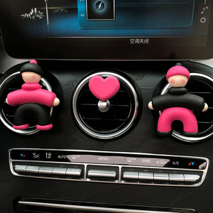 Mucca semplici ville astratte moderne fatte a mano in plastica corda per auto aromaterapia profumo aria presa d'aria decorazione creativa - Product Image 4