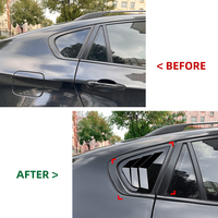 Accesorios de pegatinas de persiana ABS negro brillante para BMW X6 E71 E72 X6 2008-2014 Kit de ajuste de ventana lateral