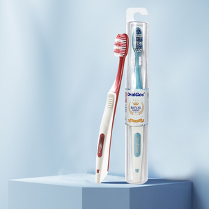 OralGos-Cepillo de dientes manual de cerdas duras para adultos, caja de plástico portátil de viaje, set de venta al por mayor, 0,18mm - Product Image 2