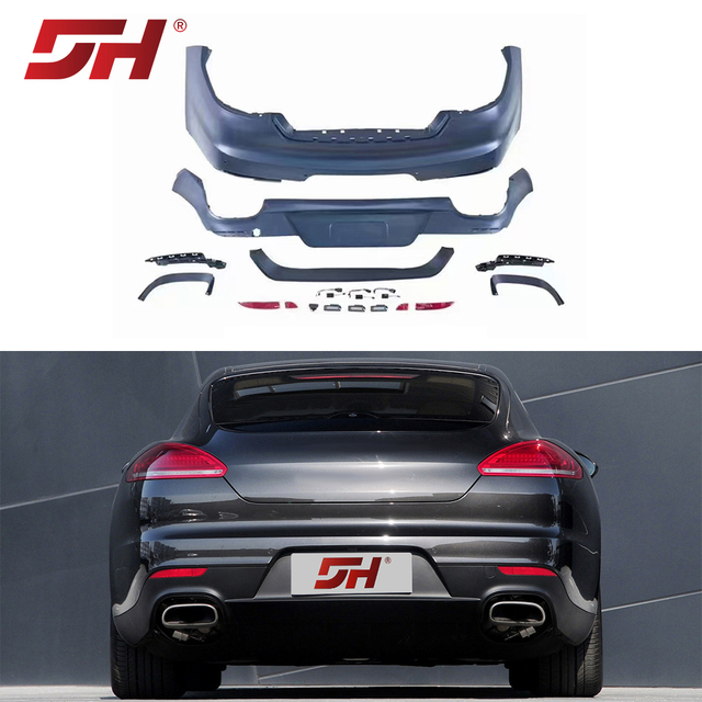 High Quality pp Factory Wholesale OE Style Rear Bumper Assembly Basic Kit for Panamera 970.2 2014-2016 Car Accessories