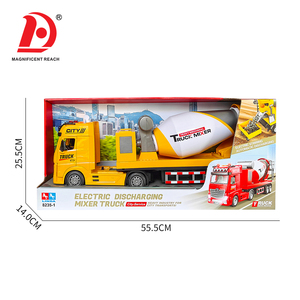 Camion malaxeur à béton à inertie avec petite remorque, véhicule de simulation de malaxeur à ciment, jouet de construction en plastique - Product Image 6